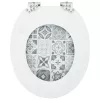  WC ülőke 2 pcs Kék és fehér porcelán 44 x 38 cm MDF lap
