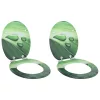  WC ülőke 2 pcs Zöld csepp 44 x 38 cm MDF lap
