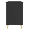  Asztal polcokkal tárolóval Fekete 142,5 x 50 x 75 cm Szerelt Fa