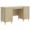  Asztal polcokkal Sonoma Tölgy 142,5 x 50 x 75 cm Szerelt Fa