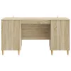  Asztal polcokkal Sonoma Tölgy 142,5 x 50 x 75 cm Szerelt Fa