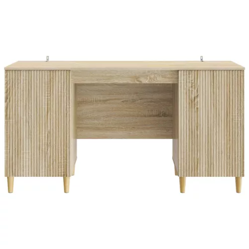  Asztal polcokkal Sonoma Tölgy 142,5 x 50 x 75 cm Szerelt Fa