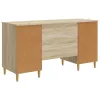  Asztal polcokkal Sonoma Tölgy 142,5 x 50 x 75 cm Szerelt Fa