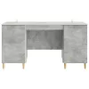  Asztal polcokkal Betonszürke 142,5 x 50 x 75 cm Szerelt Fa