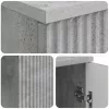  Asztal polcokkal Betonszürke 142,5 x 50 x 75 cm Szerelt Fa