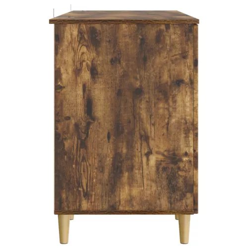  Asztal polcokkal Füstös Tölgy 142,5 x 50 x 75 cm Szerelt Fa