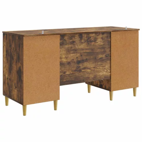  Asztal polcokkal Füstös Tölgy 142,5 x 50 x 75 cm Szerelt Fa