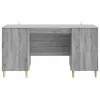  Asztal polcokkal Szürke Sonoma 142,5 x 50 x 75 cm Szerelt Fa