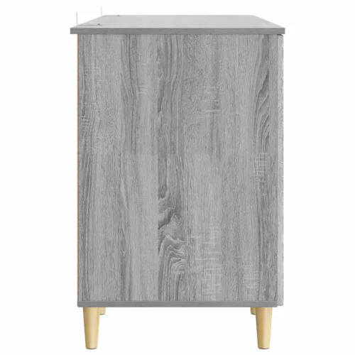  Asztal polcokkal Szürke Sonoma 142,5 x 50 x 75 cm Szerelt Fa