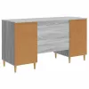  Asztal polcokkal Szürke Sonoma 142,5 x 50 x 75 cm Szerelt Fa