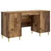  Asztal polcokkal ajtóval Antik Fa 142,5 x 50 x 75 cm Szerelt Fa