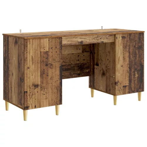  Asztal polcokkal ajtóval Antik Fa 142,5 x 50 x 75 cm Szerelt Fa