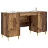  Asztal polcokkal ajtóval Antik Fa 142,5 x 50 x 75 cm Szerelt Fa