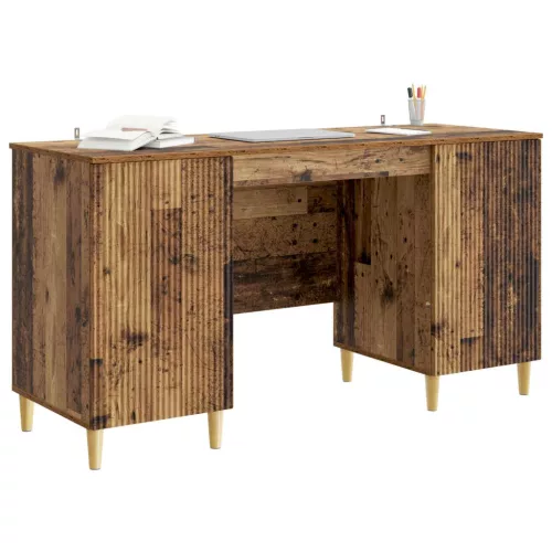  Asztal polcokkal ajtóval Antik Fa 142,5 x 50 x 75 cm Szerelt Fa
