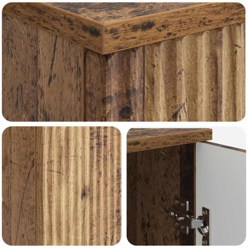  Asztal polcokkal ajtóval Antik Fa 142,5 x 50 x 75 cm Szerelt Fa