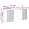  Asztal polcokkal ajtóval Antik Fa 142,5 x 50 x 75 cm Szerelt Fa