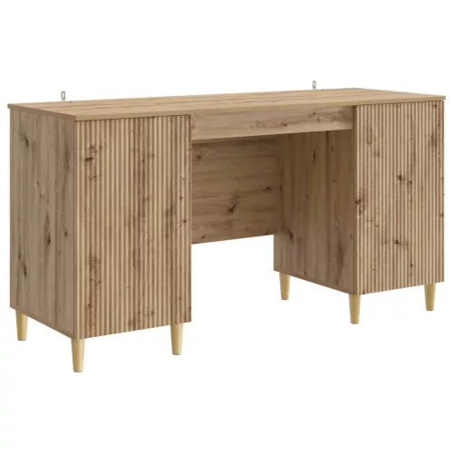  Asztal polcokkal Kézműves Tölgy 142,5 x 50 x 75 cm Szerelt Fa