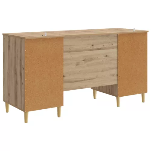  Asztal polcokkal Kézműves Tölgy 142,5 x 50 x 75 cm Szerelt Fa