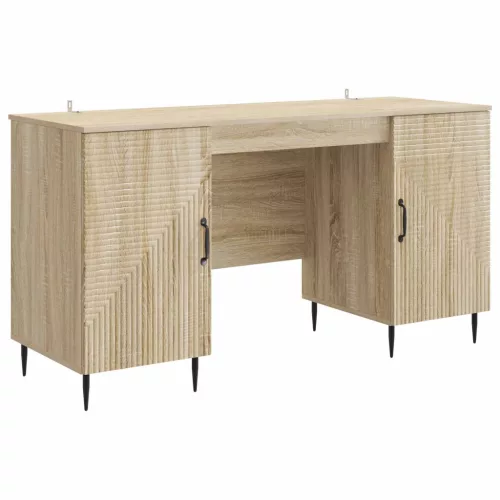  Asztal polcokkal Sonoma Tölgy 142,5 x 50 x 75 cm Szerelt Fa