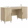  Asztal polcokkal Sonoma Tölgy 142,5 x 50 x 75 cm Szerelt Fa