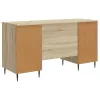  Asztal polcokkal Sonoma Tölgy 142,5 x 50 x 75 cm Szerelt Fa