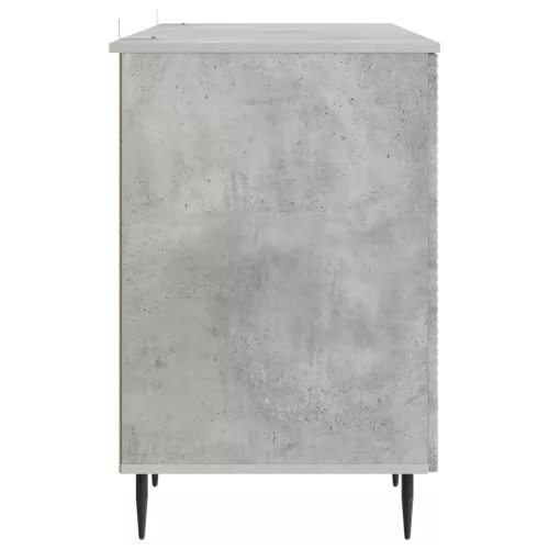  Asztal polcokkal Betonszürke 142,5 x 50 x 75 cm Szerelt Fa