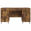  Asztal polcokkal Füstös Tölgy 142,5 x 50 x 75 cm Szerelt Fa
