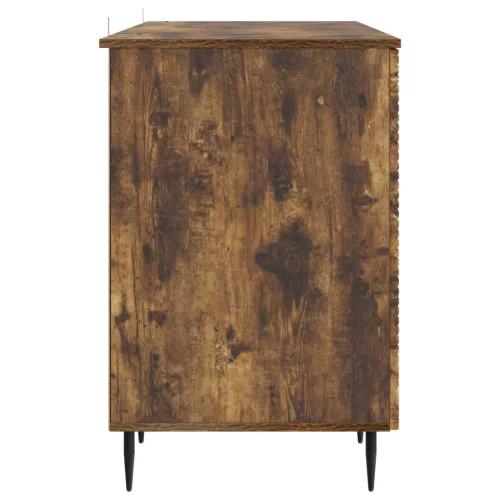  Asztal polcokkal Füstös Tölgy 142,5 x 50 x 75 cm Szerelt Fa