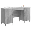  Asztal polcokkal Szürke Sonoma 142,5 x 50 x 75 cm Szerelt Fa