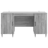  Asztal polcokkal Szürke Sonoma 142,5 x 50 x 75 cm Szerelt Fa