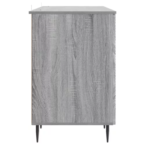  Asztal polcokkal Szürke Sonoma 142,5 x 50 x 75 cm Szerelt Fa