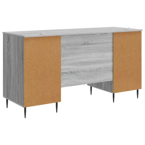  Asztal polcokkal Szürke Sonoma 142,5 x 50 x 75 cm Szerelt Fa