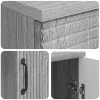  Asztal polcokkal Szürke Sonoma 142,5 x 50 x 75 cm Szerelt Fa