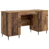  Asztal polcokkal ajtóval Antik Fa 142,5 x 50 x 75 cm Szerelt Fa