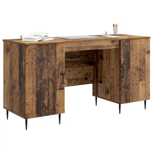  Asztal polcokkal ajtóval Antik Fa 142,5 x 50 x 75 cm Szerelt Fa