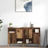 Oldalszekrények 2 pcs Öreg fa 60 x 35 x 70 cm Faanyag