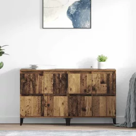  Oldalszekrények 2 pcs Öreg fa 60 x 35 x 70 cm Faanyag