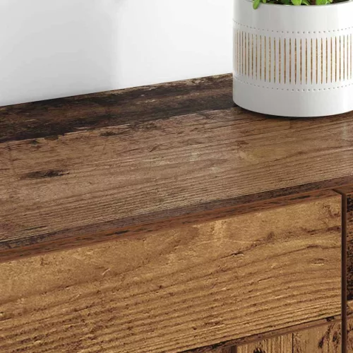  Fali Szekrények 2 pcs Öreg fa 69,5 x 34 x 90 cm Faanyag