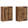  Fali Szekrények 2 pcs Öreg fa 69,5 x 34 x 90 cm Faanyag