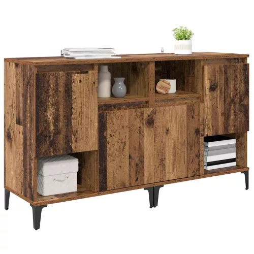  Oldalszekrények 2 pcs Öreg fa 60 x 35 x 70 cm Faanyag