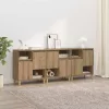  Oldalszekrények 3 pcs Artisan tölgy 60 x 35 x 70 cm Faanyag