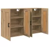  Fali Szekrények 2 pcs Artisan tölgy 69,5 x 34 x 90 cm Faanyag