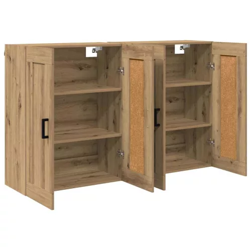  Fali Szekrények 2 pcs Artisan tölgy 69,5 x 34 x 90 cm Faanyag