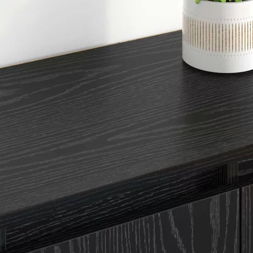  Oldalszekrények 2 pcs Fekete tölgy 60 x 35 x 70 cm Faanyag