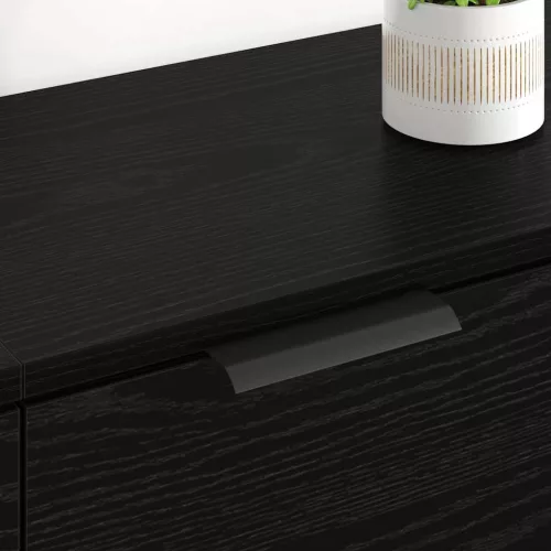  Oldalszekrények 2 pcs Fekete tölgy 60 x 30 x 70 cm Faanyag