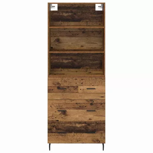  Magasfiú fiókkal 2 pcs Öreg fa Műanyag Fa és Üveg