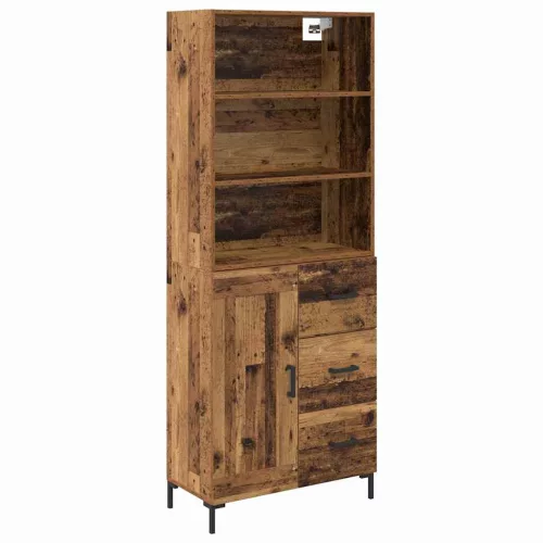  Magasfiú fiókkal Öreg fa 69,5 x 32,5 x 180 cm Faanyag