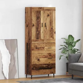  Magasfiú fiókkal 2 pcs Öreg fa Műanyag Fa és Üveg