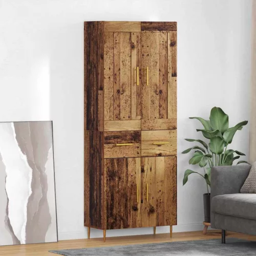 Magasfiú fiókkal Öreg fa 69,5 x 34 x 180 cm Faanyag