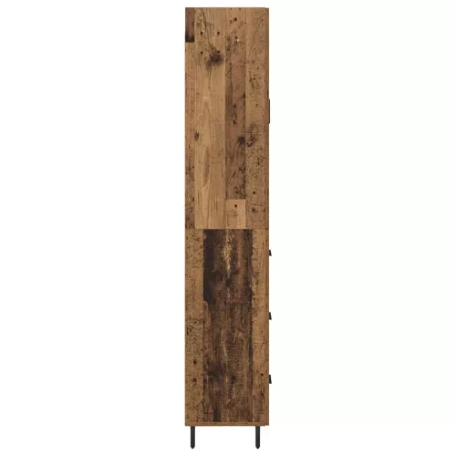  Magasfiú fiókkal Öreg fa 69,5 x 34 x 180 cm Műanyag Fa és Üveg